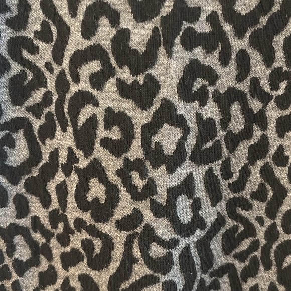 LOFT Black and Gray Leopard Print Dress - Picture 4 of 8